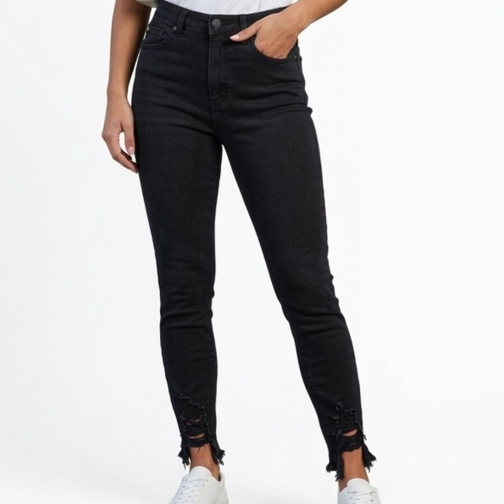 KanCan Estilo High Waist Distressed Released Hem Denim Jeans Sz 9